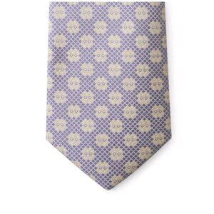 Giorgio Armani Cravatte 100% Silk Tie Gray Yellow Geometric Made In Italy 58”